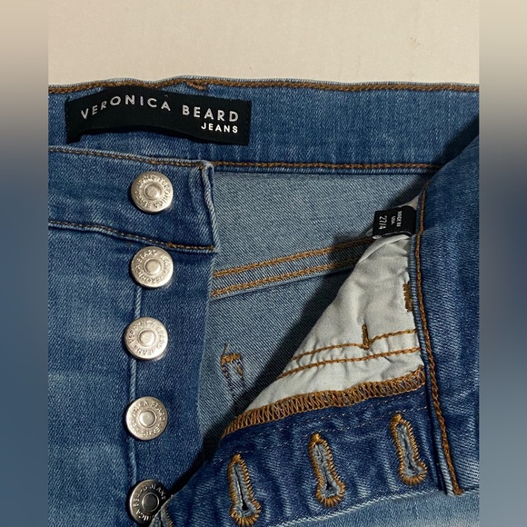 VERONICA BEARD | CAROLYN BABY BOOT TUXEDO STRIPE-Size:27/26” LIGHT WASH Blue - Picture 6 of 11